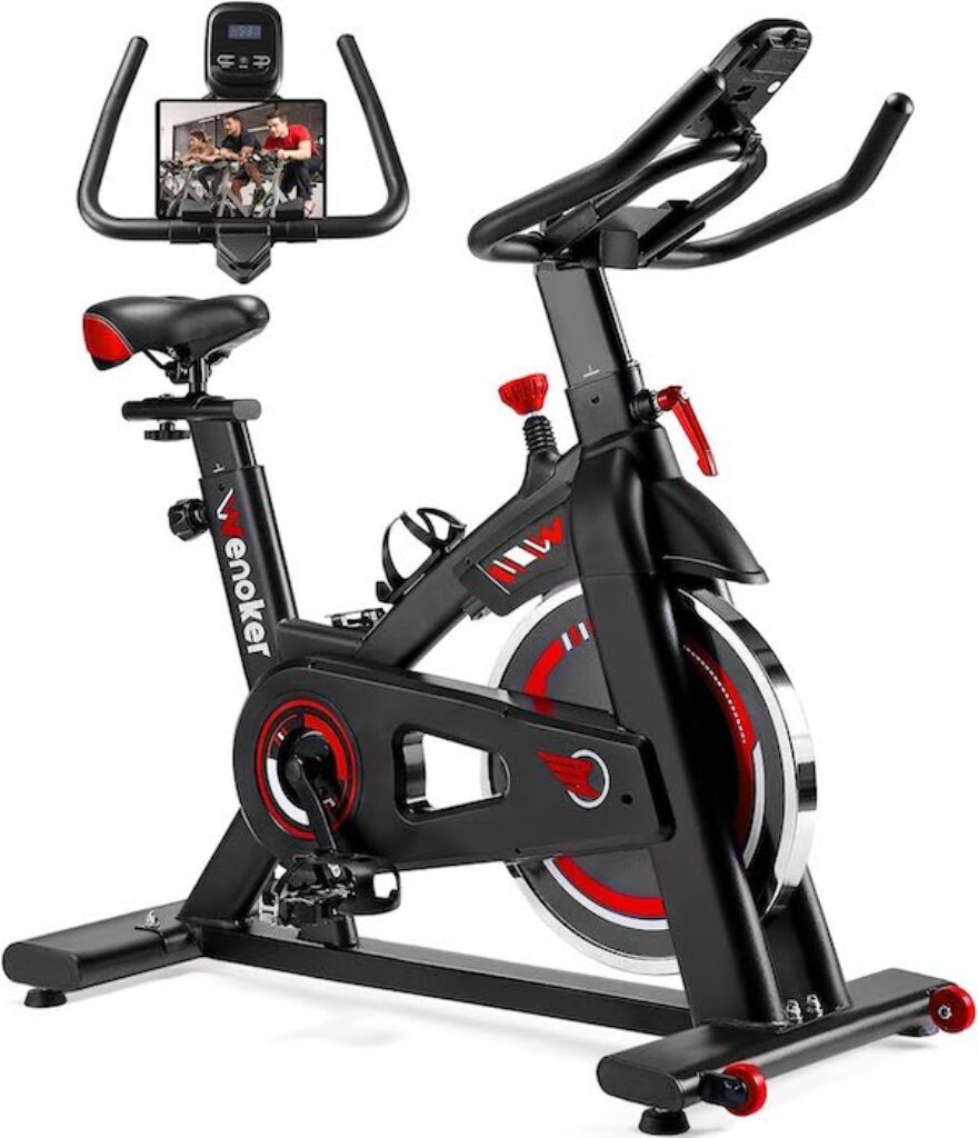 Wenoker Exercise Bike Indoor Cycling Bike for Home Gym